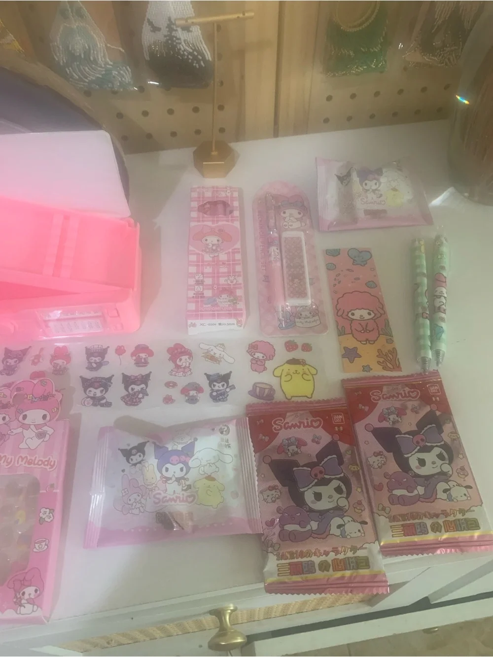 Bundle box # 84 Sanrio My Melody Pink Desk Accessory Set